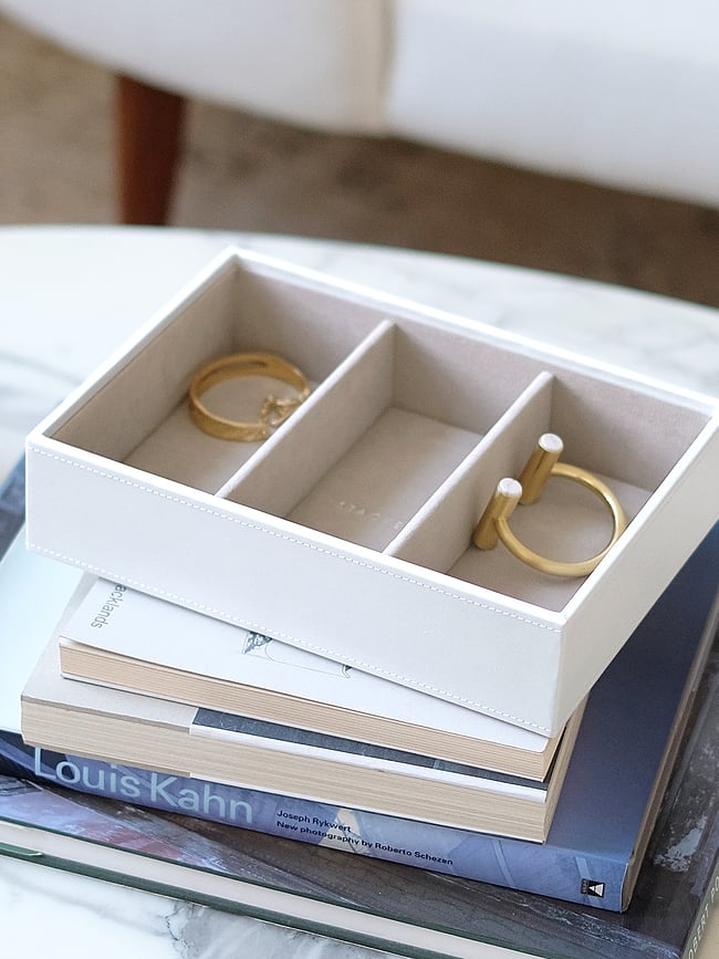 Stackers Boîte à bijoux double, classique, taupe