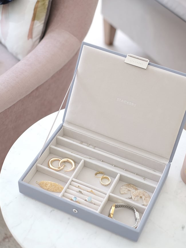 Stackers Boîte à bijoux double, classique, taupe