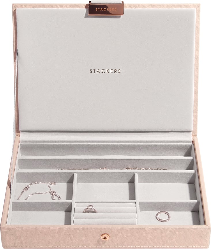 Stackers Boîte à bijoux double, classique, taupe
