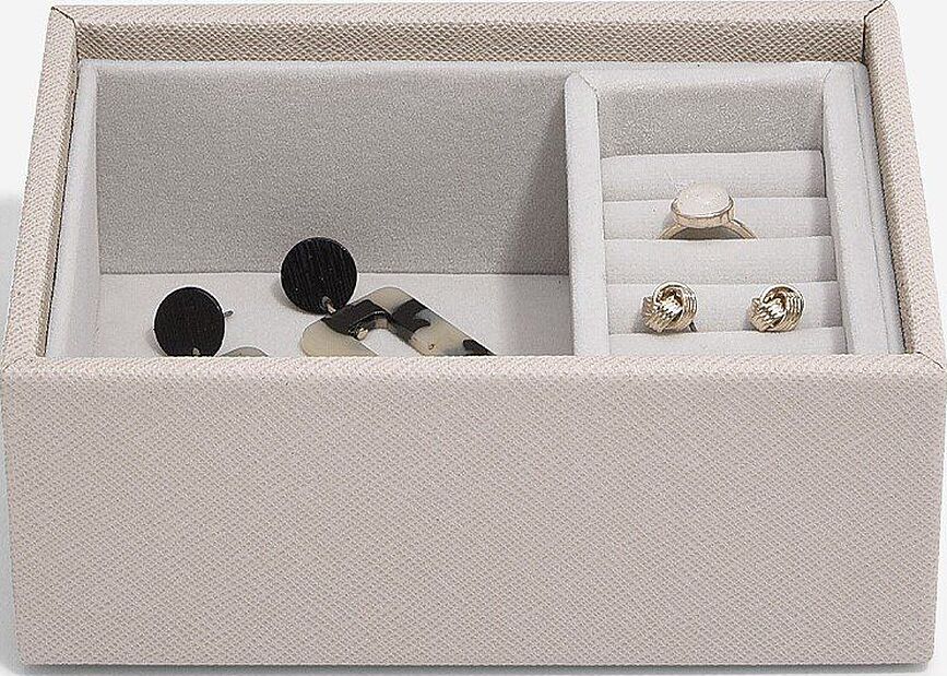 Stackers Boîte à Bijoux double, micro, beige clair