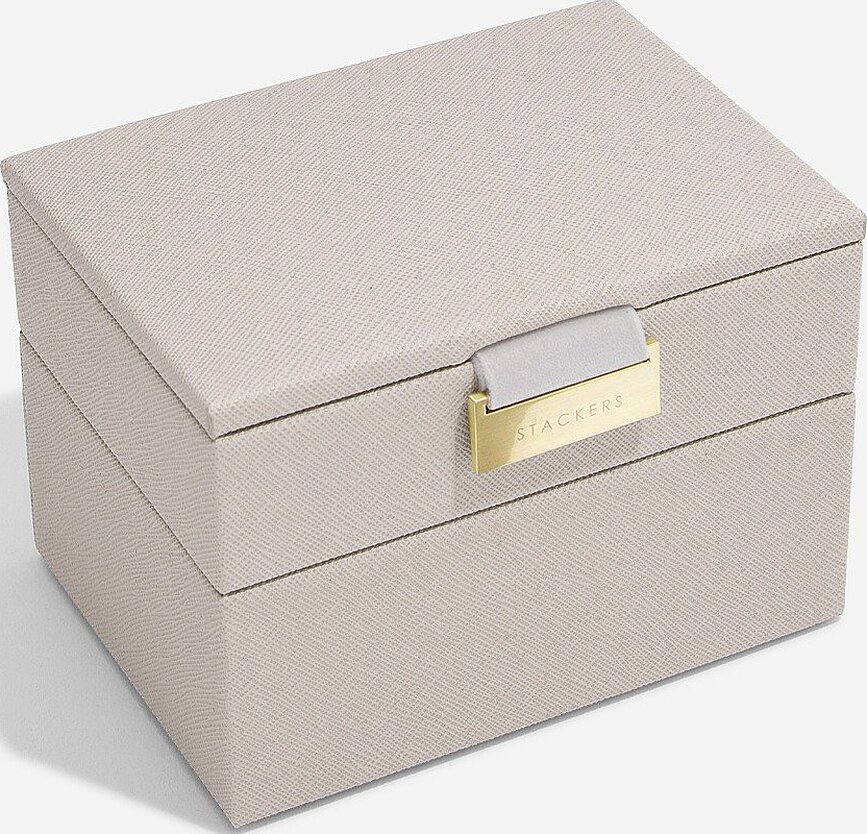 Stackers Boîte à Bijoux double, micro, beige clair