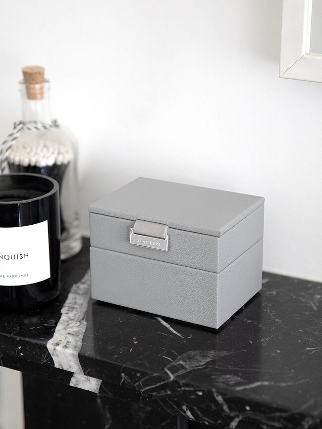 Stackers Boîte à Bijoux double, micro, beige clair