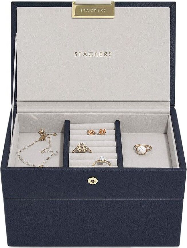 Stackers Boîte à Bijoux double mini, bleu marine