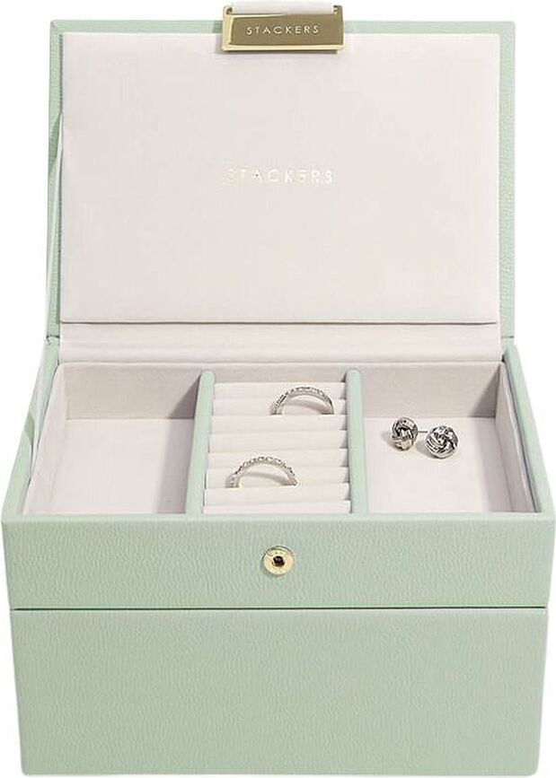 Stackers Boîte à Bijoux double mini, vert sauge