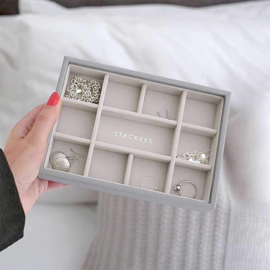 Stackers Mini Boîte à Bijoux à 11 compartiments, taupe