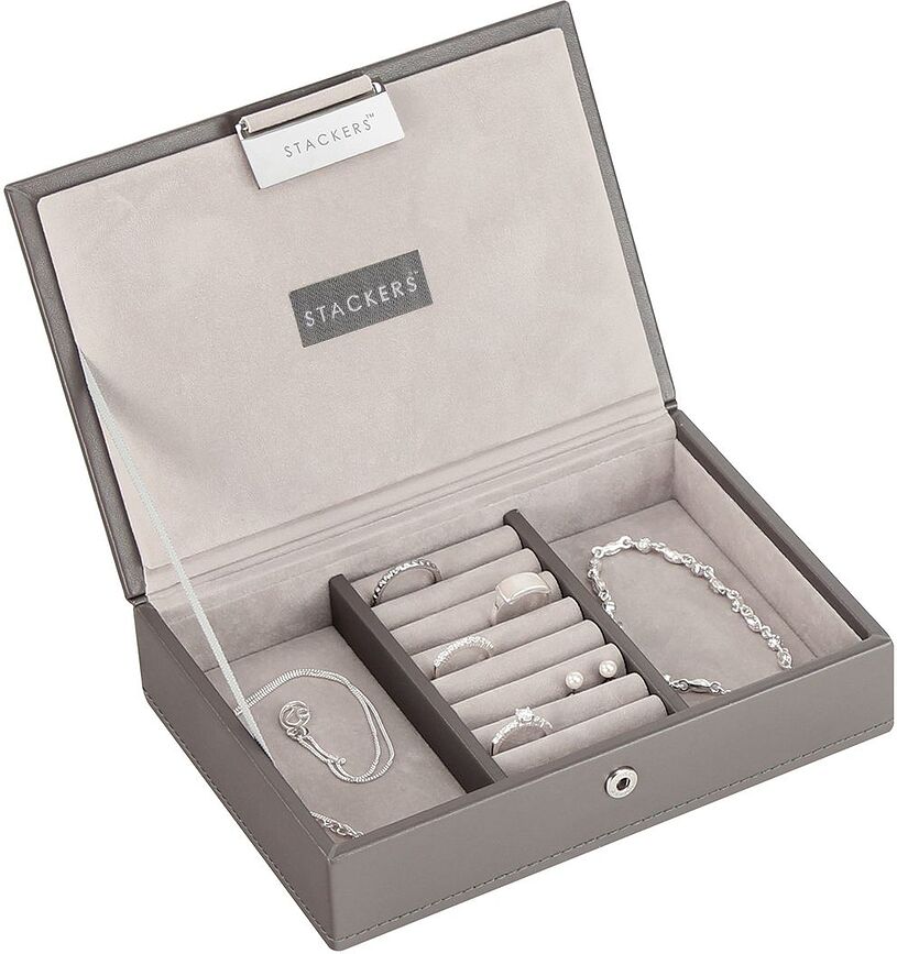 Stackers Boîte à bijoux mini avec couvercle, taupe