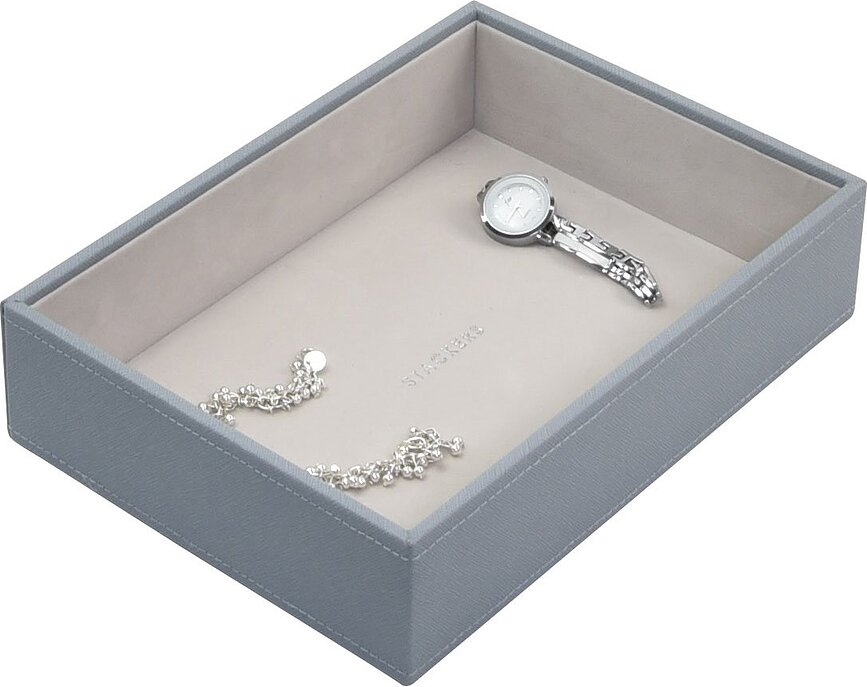 Stackers Boîte à Bijoux ouverte classique, gris-bleu