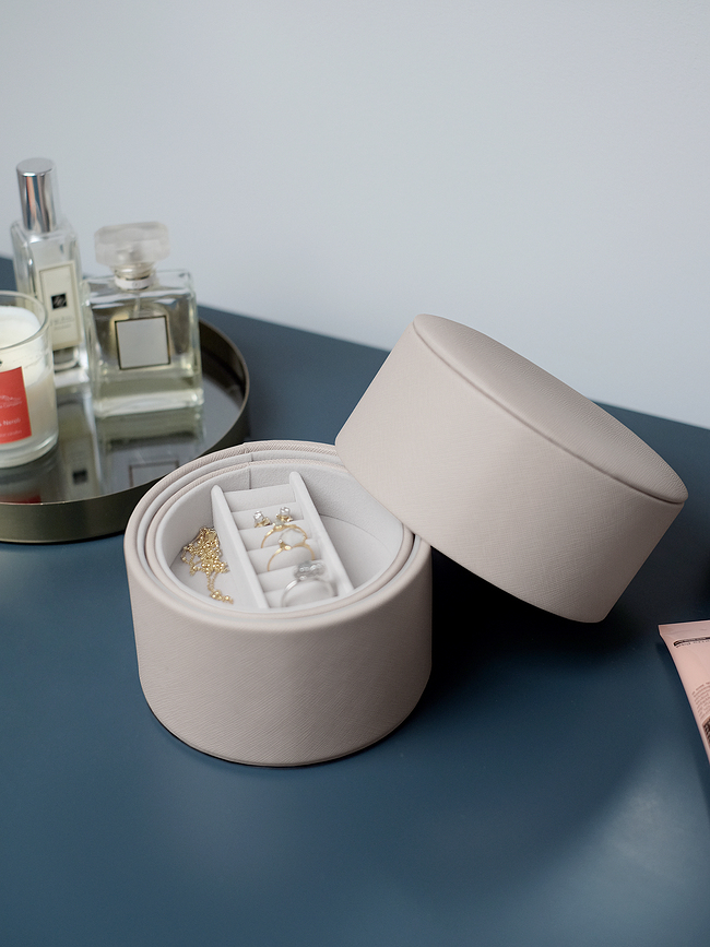 Stackers Pod Boîte à Bijoux double, beige clair
