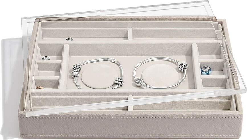 Stackers Boîte à Bijoux pour charms, avec compartiments et couvercle