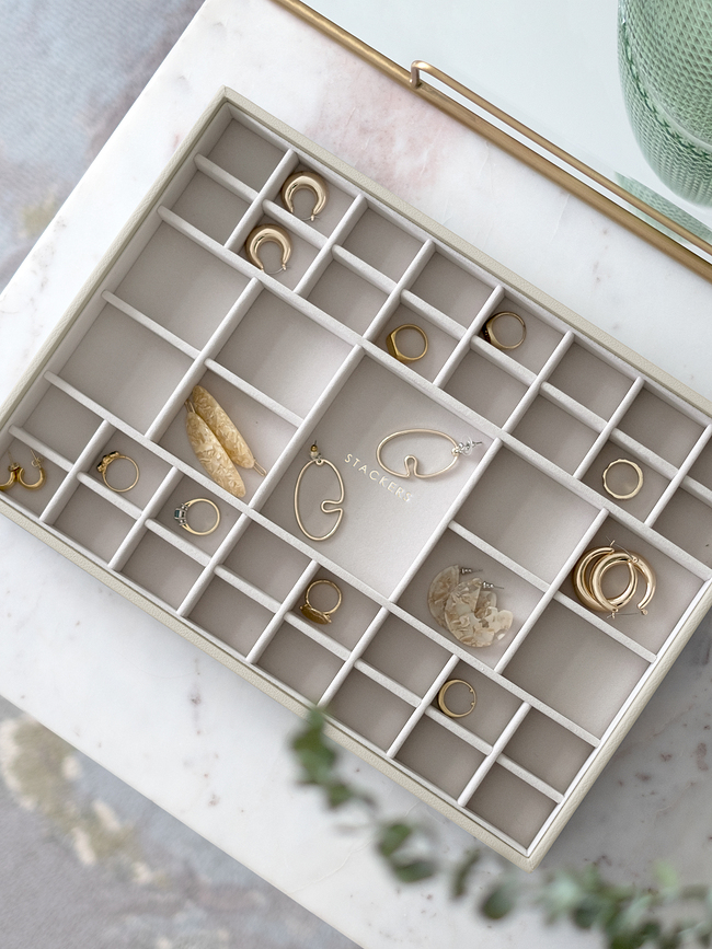 Stackers Boîte à bijoux supersize, 41 compartiments, velours taupe