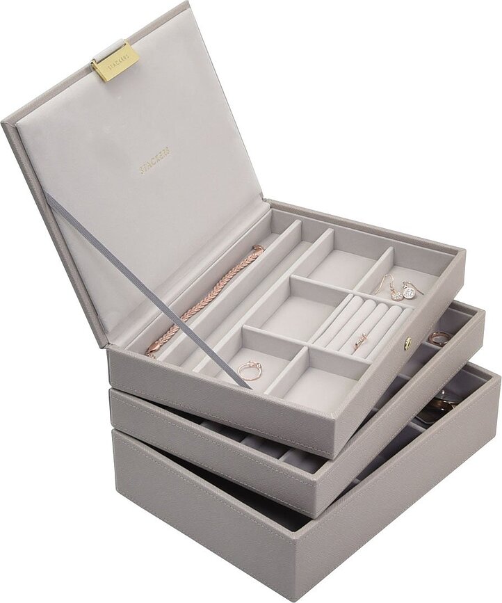 Stackers Boîte à Bijoux triple, classic, taupe