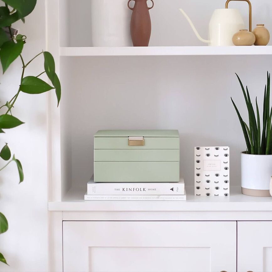 Stackers Boîte à bijoux Classique triple, bleu-gris