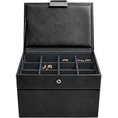 Stackers Box für Armbanduhren und Manschettenknöpfe schwarz