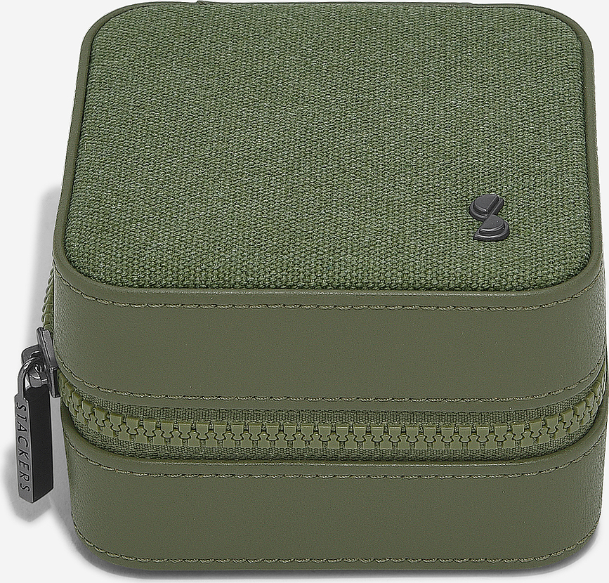 Stackers Canvas Boîte à Bijoux et Montre de voyage, bleue