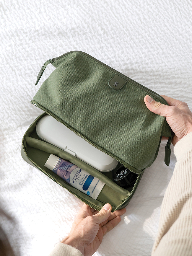 Stackers Canvas Trousse de Toilette, verte