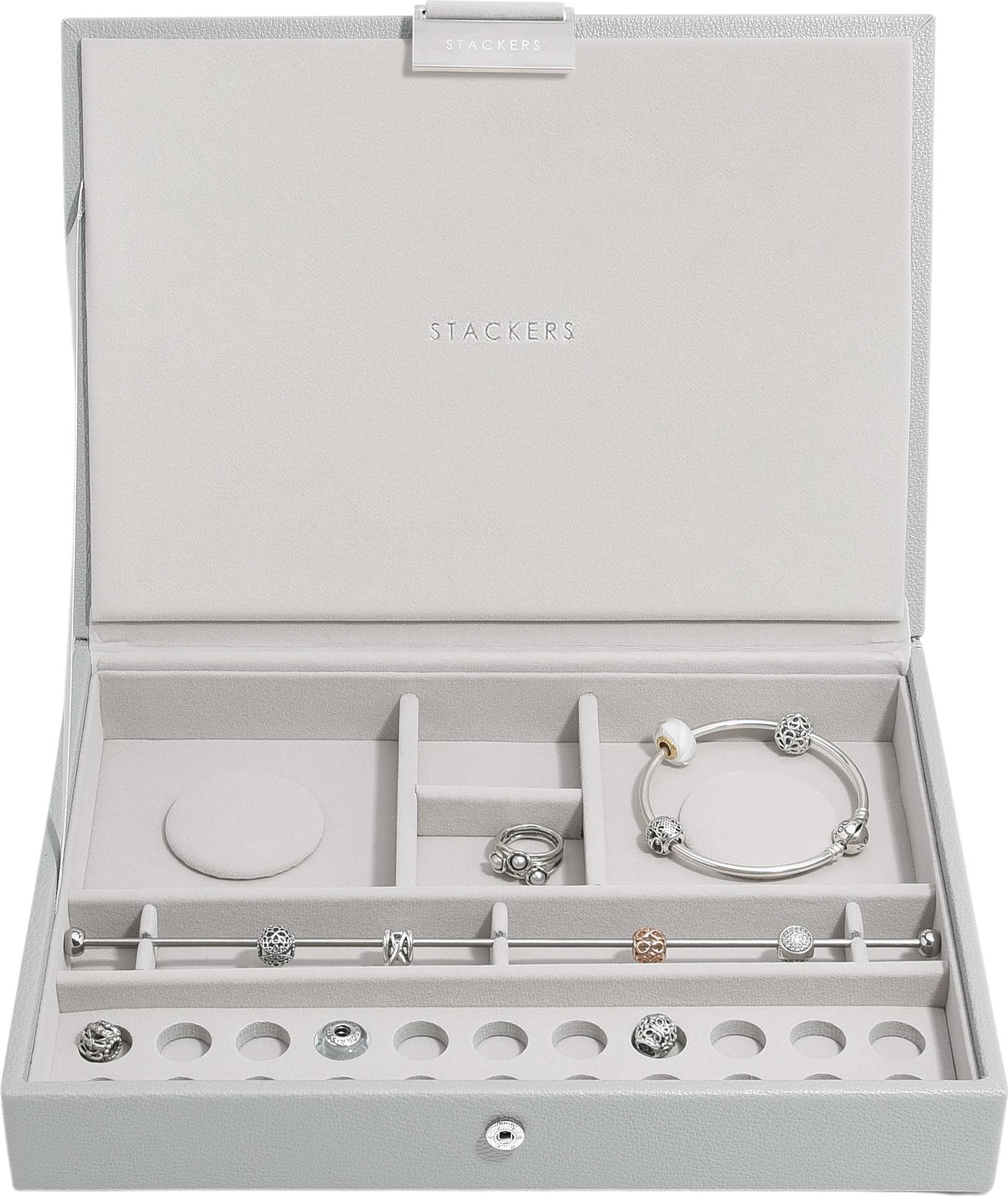 Stackers Charms-Kasten classic Steingrau mit Deckel