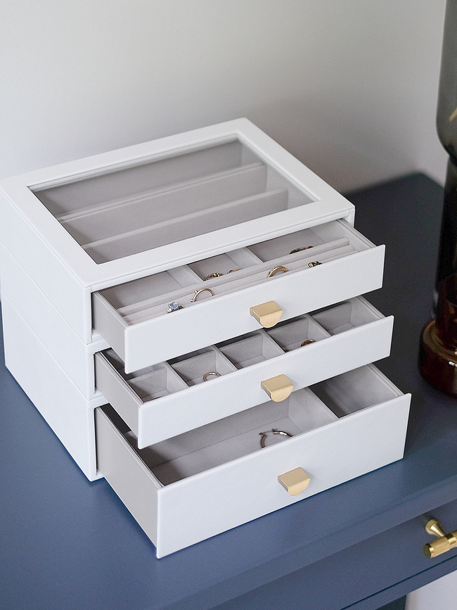 Stackers Classic Boîte à Bijoux avec 3 tiroirs, rose