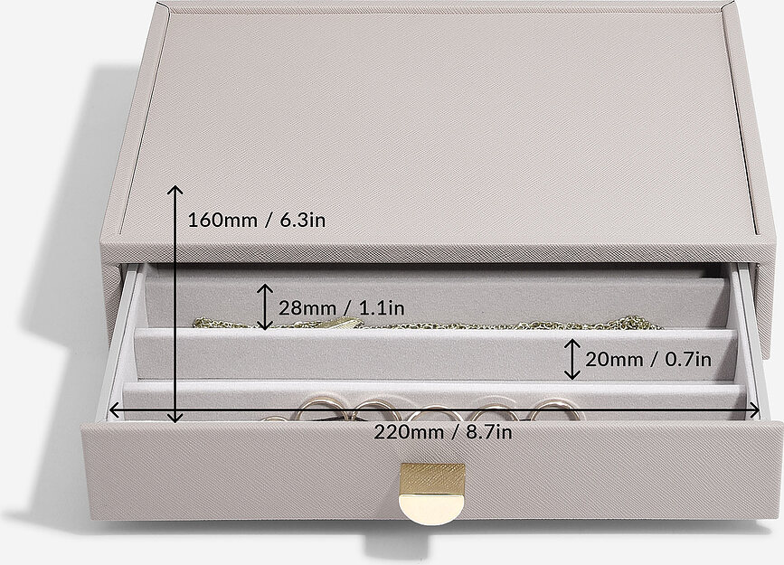 Stackers Classic Boîte à Bijoux avec 4 tiroirs, taupe