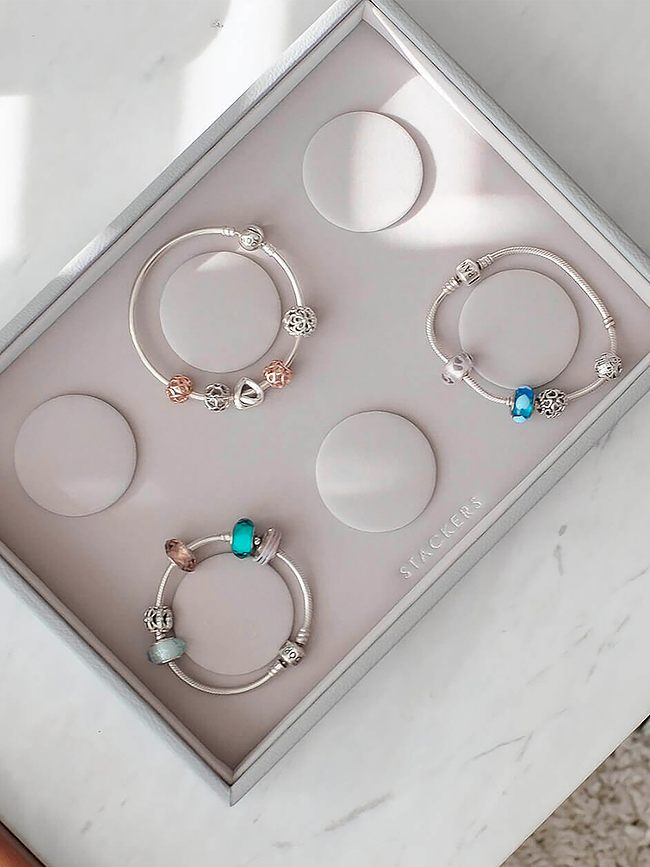 Stackers Classic Boîte à bijoux pour bracelets à charms, taupe