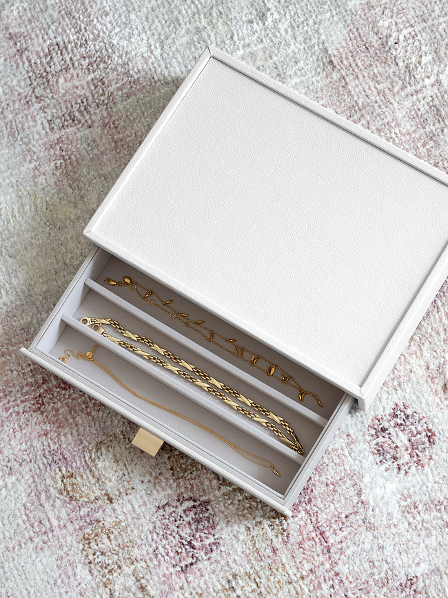 Stackers Classic Boîte à Bijoux pour colliers, avec tiroir, taupe