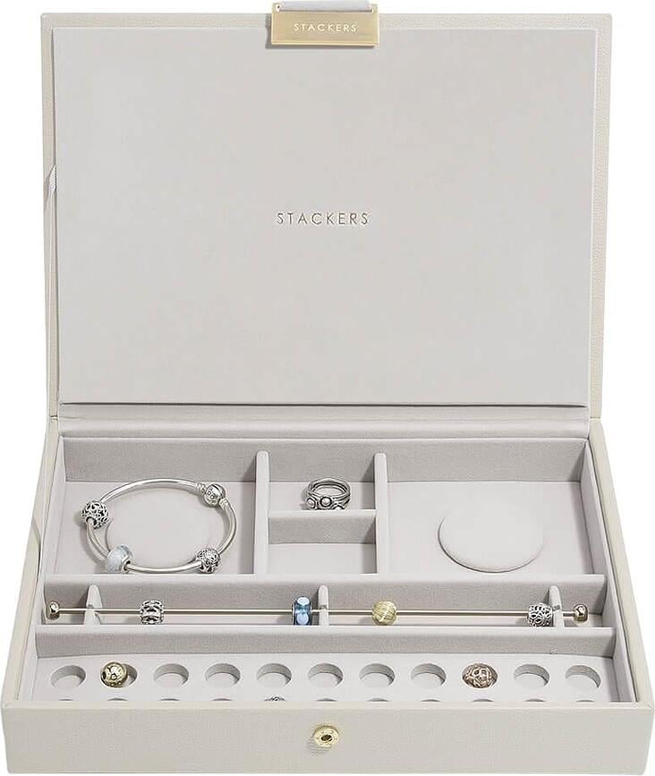 Stackers Classic Boîte pour charms avec couvercle, beige clair