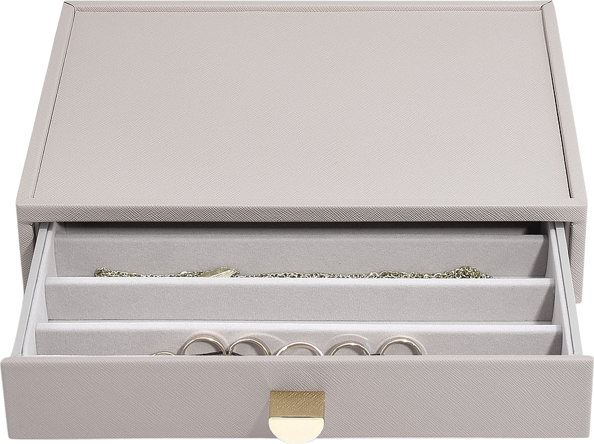 Stackers Classic Boîte à Bijoux à quatre niveaux, avec 3 tiroirs, rose pâle