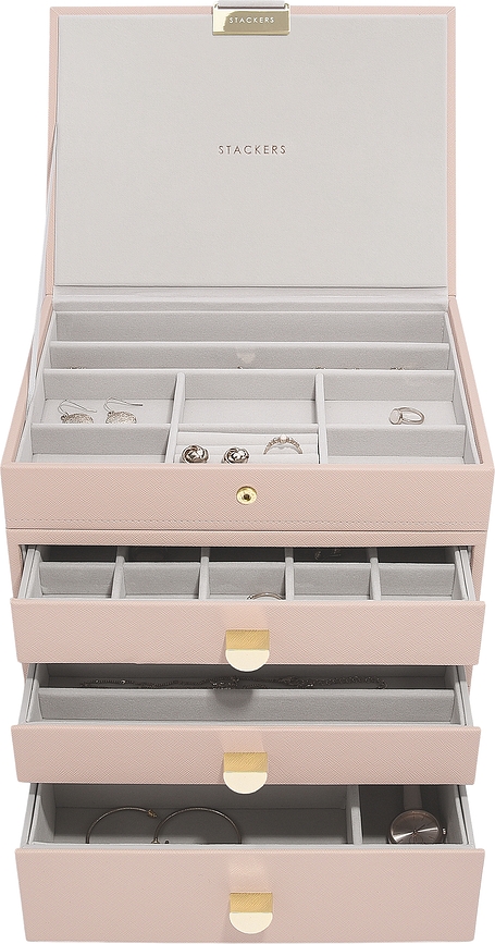 Stackers Classic Coffret à bijoux 4 niveaux, avec 3 tiroirs