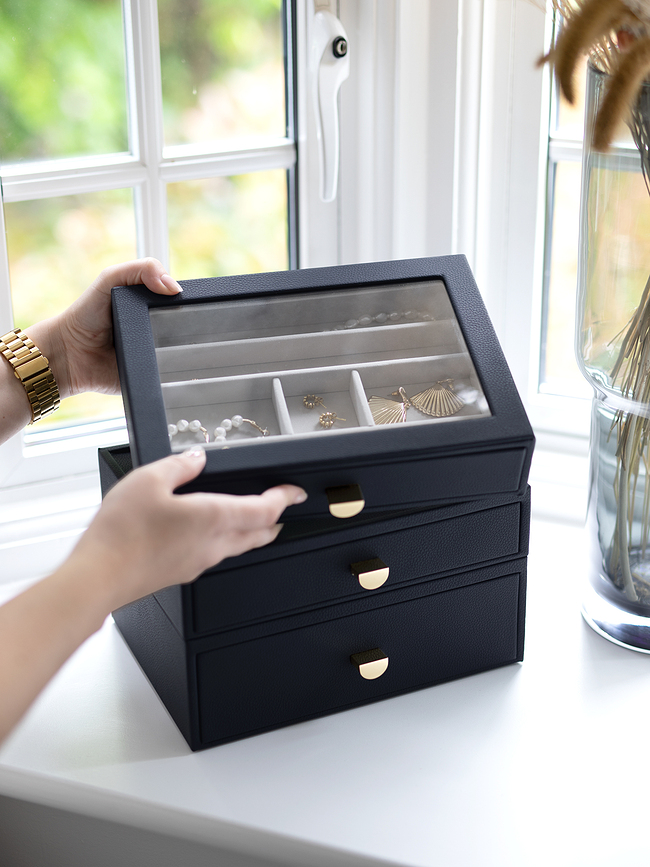 Stackers classic Κοσμηματοθήκη με 3 συρτάρια, ροζ