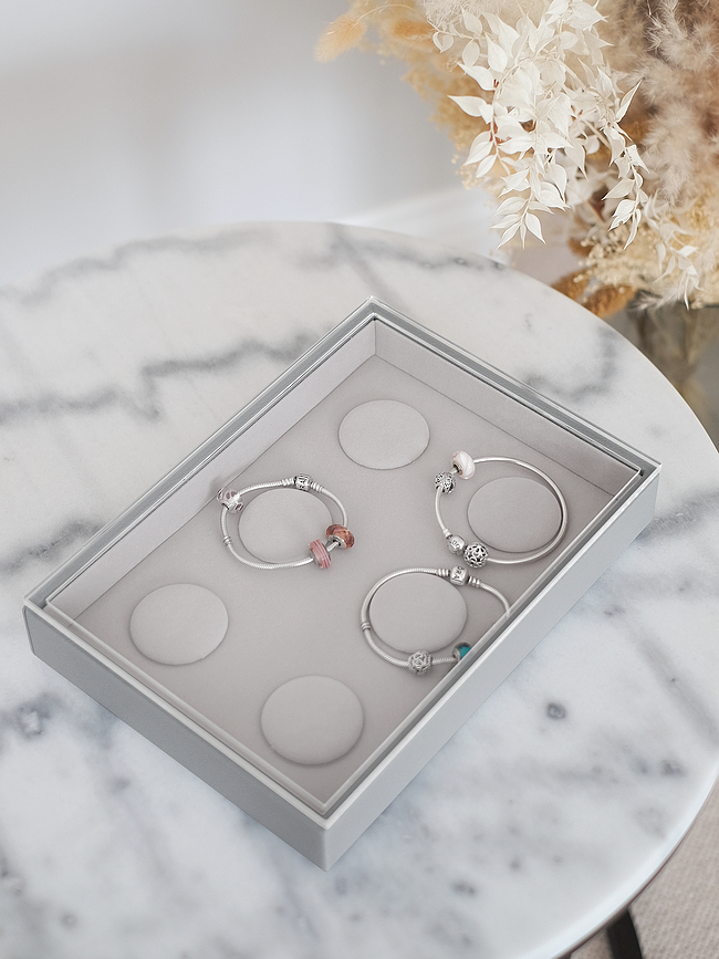 Stackers classic Κουτί για Βραχιόλια Charms, με καπάκι, taupe