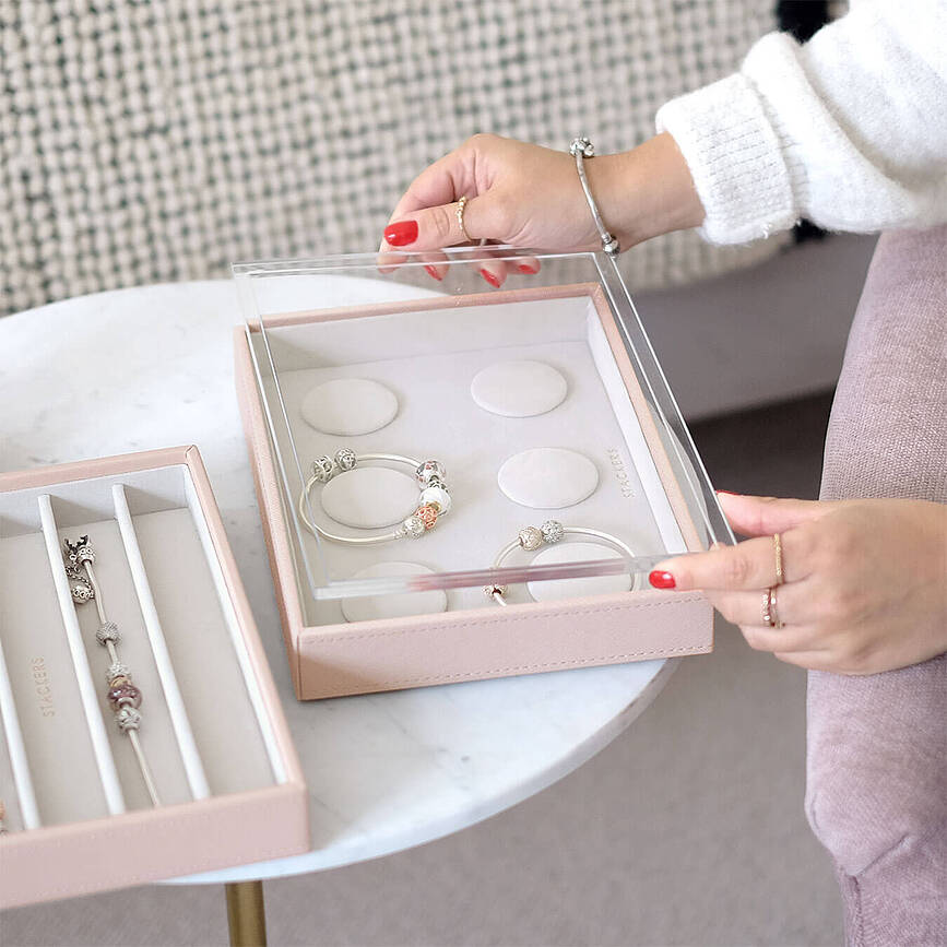 Stackers classic Κουτί για Βραχιόλια Charms, με καπάκι, taupe