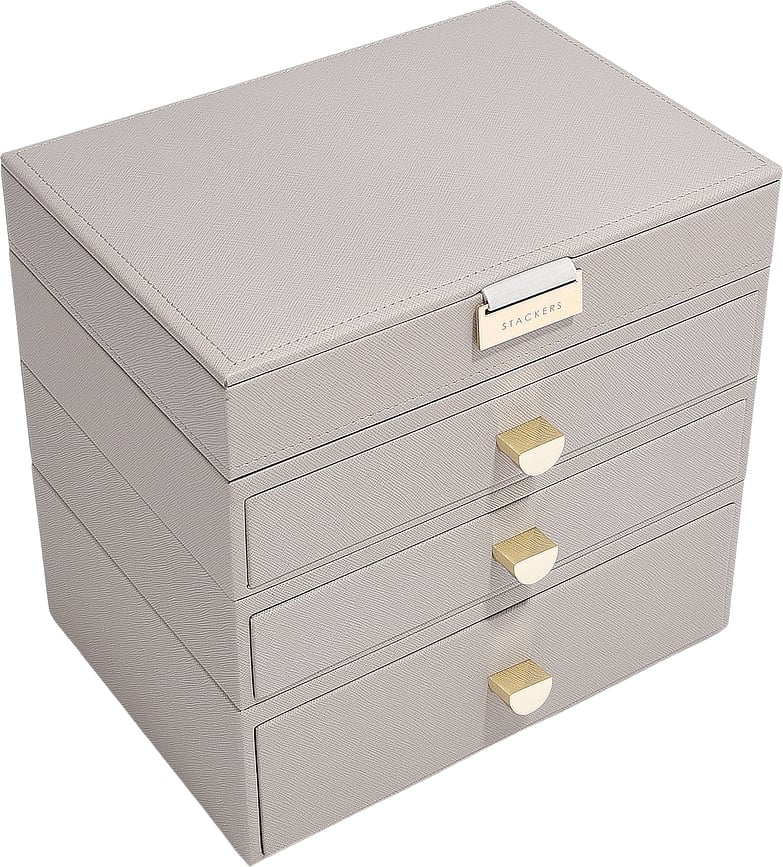 Stackers Classic Kutija za Nakit četverodijelna s 3 ladice svijetloružičasta