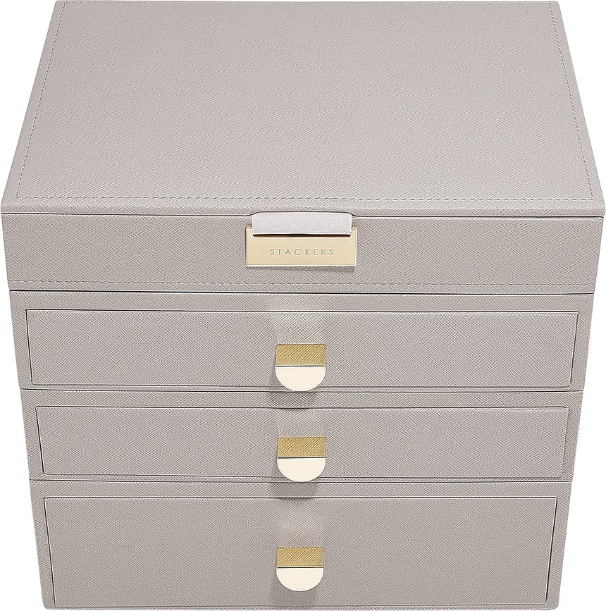 Stackers Classic Kutija za Nakit četverodijelna s 3 ladice svijetloružičasta