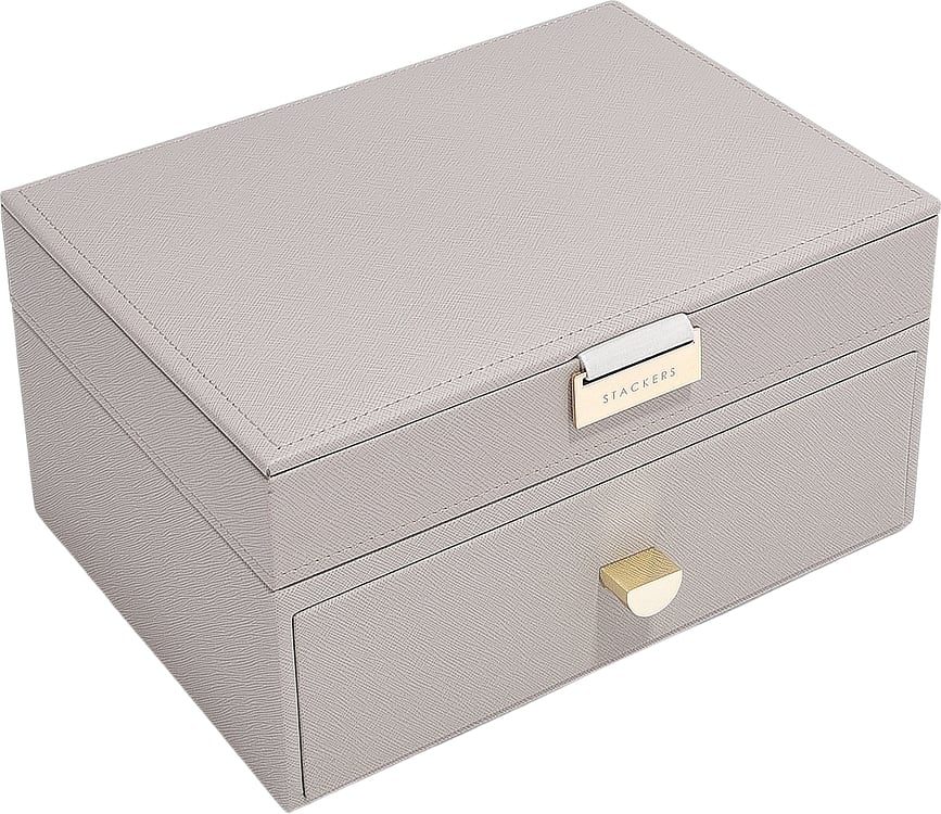 Stackers Classic Kutija za Nakit dvostruka s ladicom svijetloružičasta