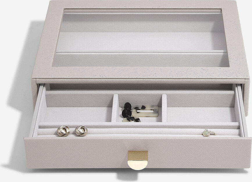 Stackers Pebble classic Organizator za nakit s 2 ladice kameno siva