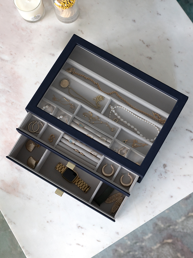 Stackers Pebble classic Organizator za nakit s 2 ladice kameno siva