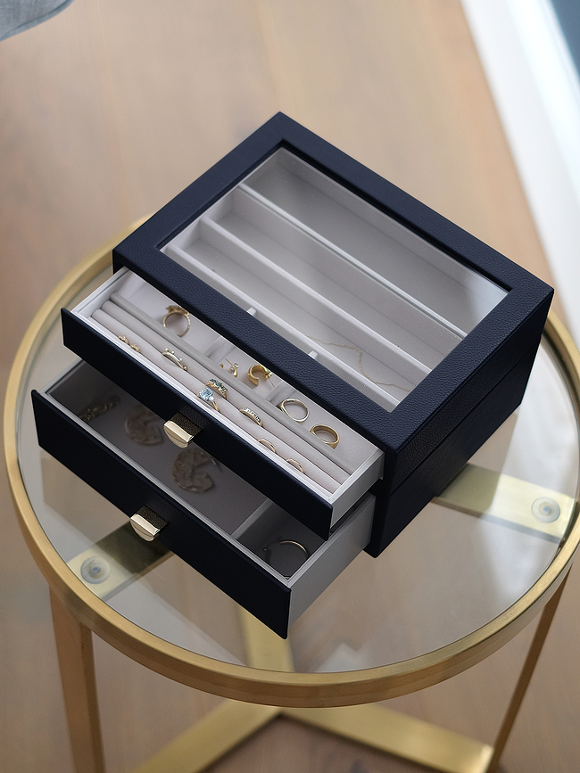 Stackers Pebble classic Organizator za nakit s 2 ladice kameno siva