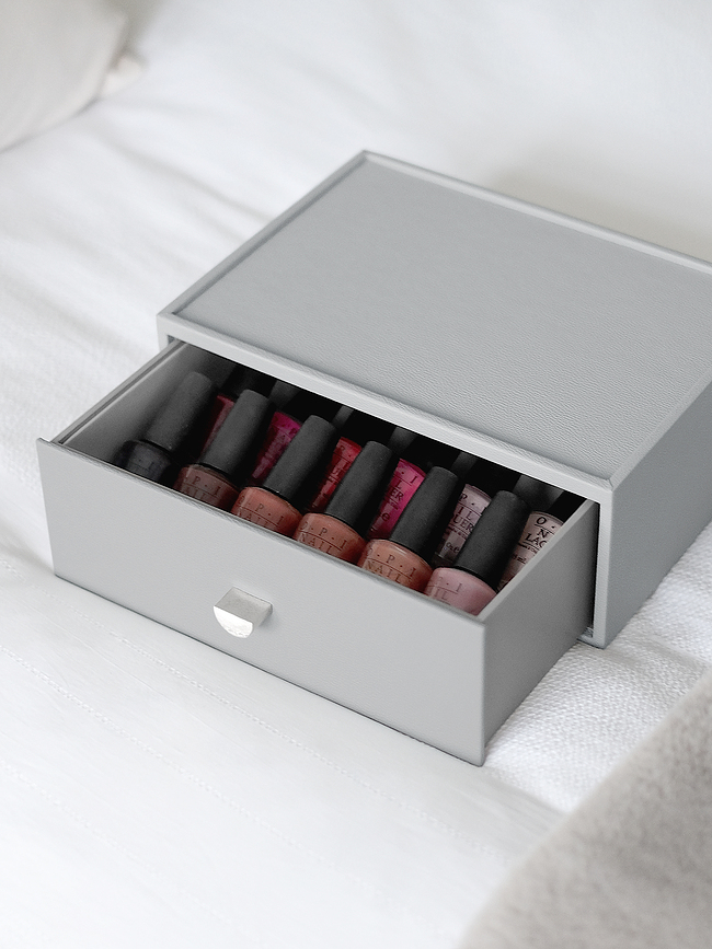 Stackers classic Οργανωτής για βερνίκια νυχιών με συρτάρι, ανοιχτό μπεζ