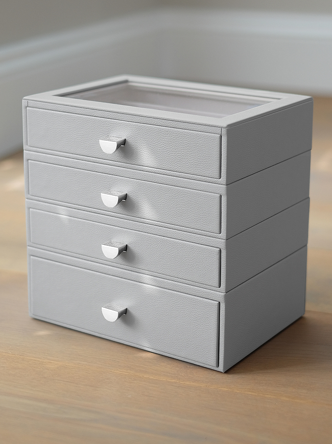 Stackers classic Škatla za nakit s 4 predali, taupe