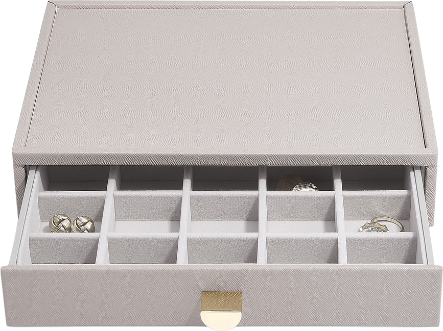 Stackers Classic Škatla za nakit, trojna, z 2 predaloma, svetlo roza