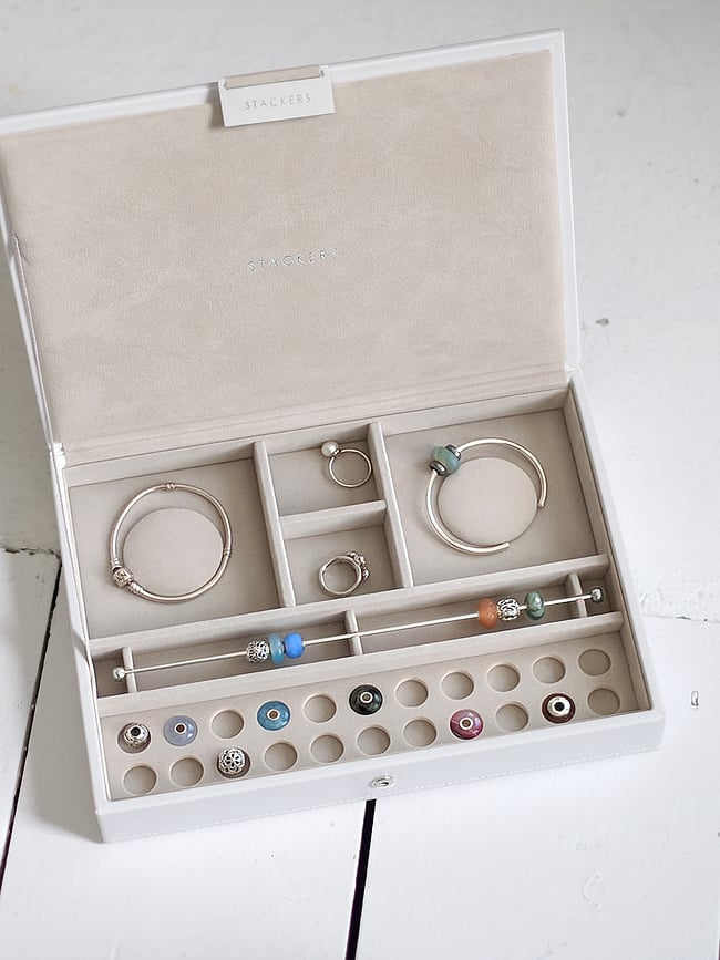 Stackers classic Škatla za obeske s pokrovom, taupe