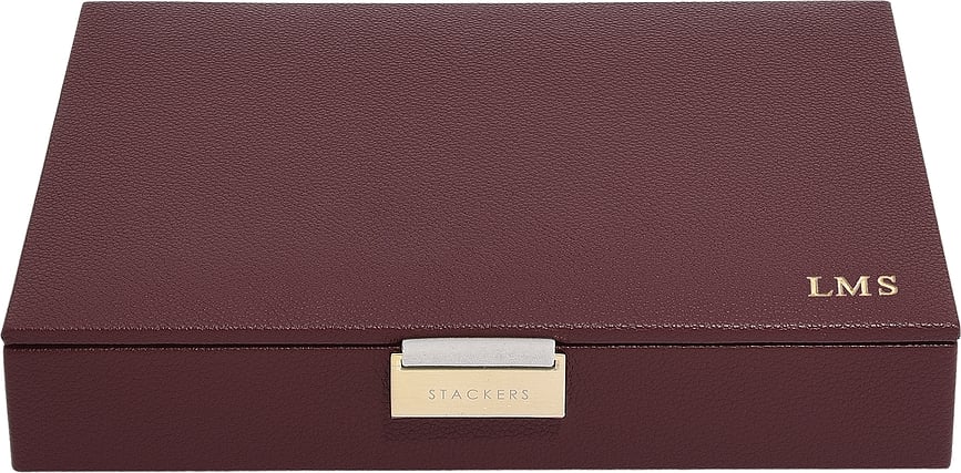 Stackers Classic Skrinjica za nakit s pokrovom, bordo
