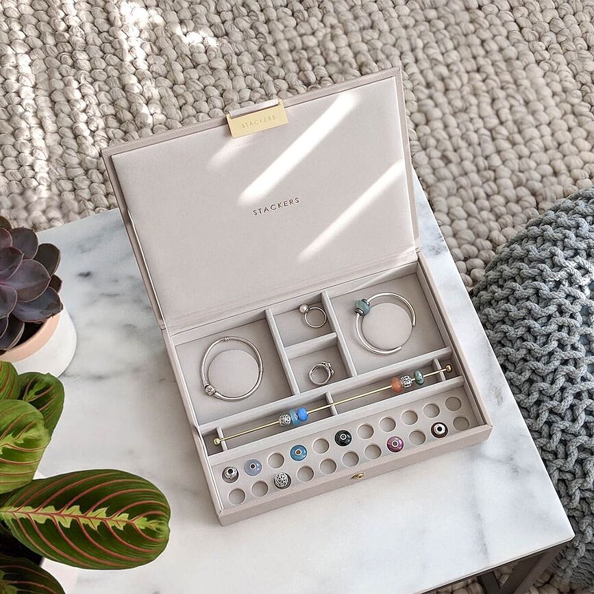 Stackers classic Κουτί Κοσμημάτων, για charms, με καπάκι, taupe