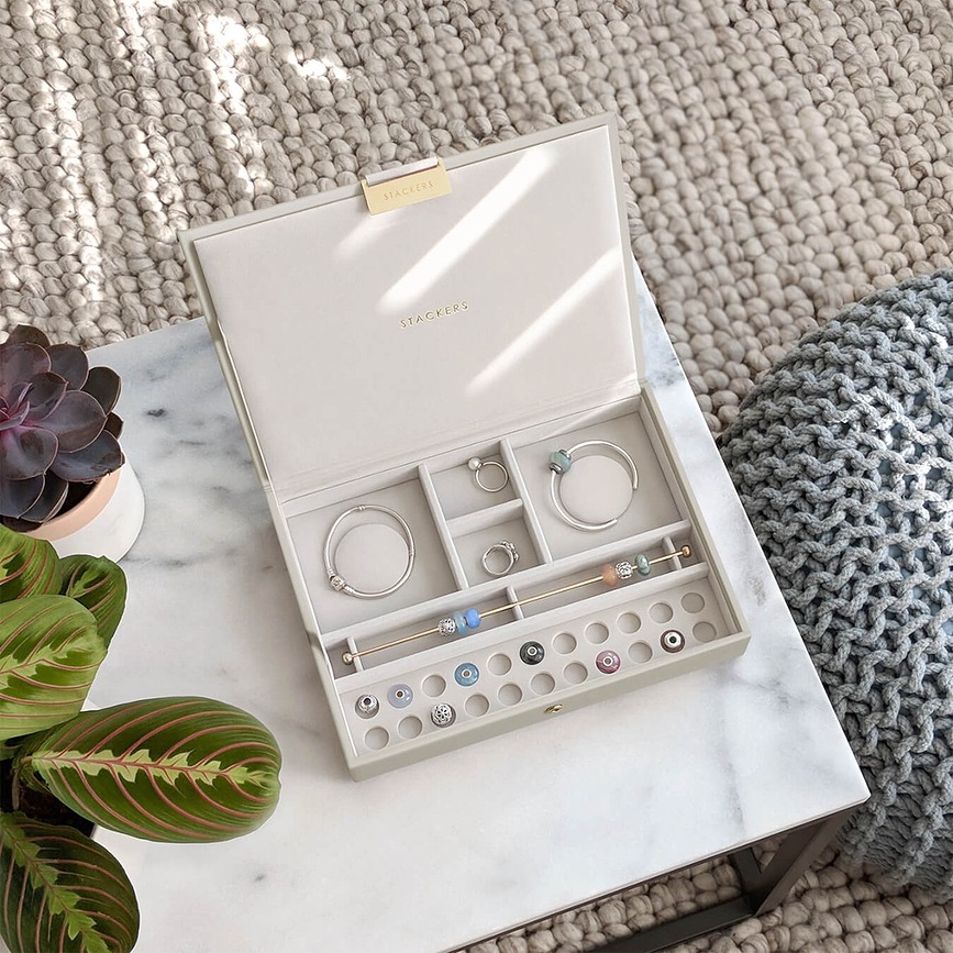 Stackers classic Κουτί Κοσμημάτων, για charms, με καπάκι, taupe