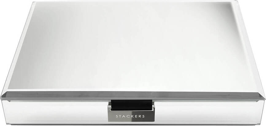 Stackers classic velvet Κοσμηματοθήκη γυάλινη, με καπάκι, με μαύρη επένδυση