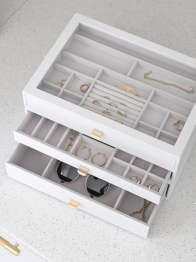 Stackers Boîte à Bijoux supersize, avec 3 tiroirs, taupe