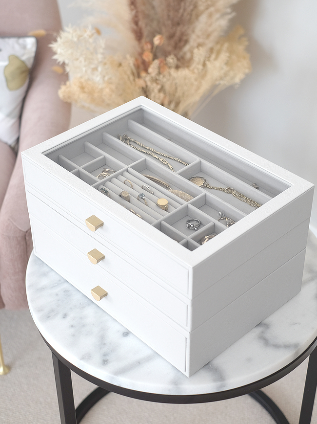 Stackers Boîte à Bijoux supersize, avec 3 tiroirs, taupe