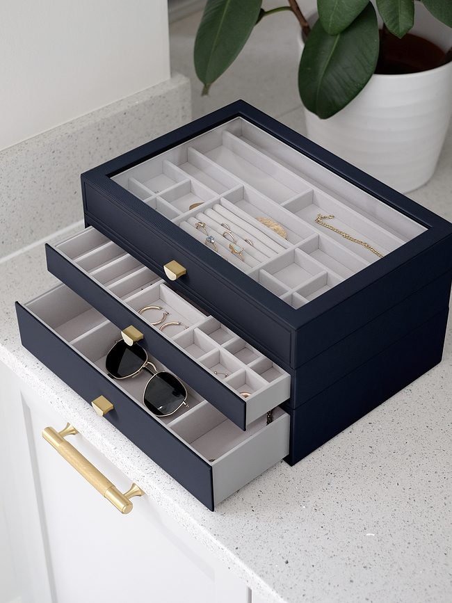 Stackers Boîte à Bijoux supersize, avec 3 tiroirs, taupe