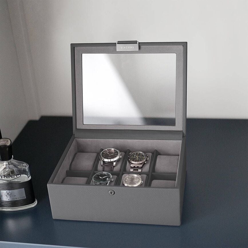 Stackers Boîte à Montres 8 compartiments, marron