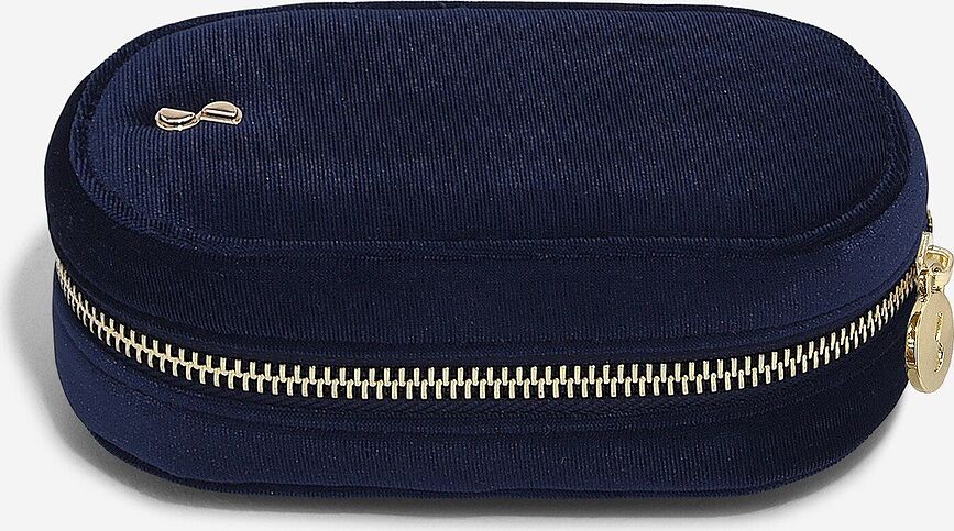 Stackers Compact Velvet Kozmetična torbica, mornarsko modra