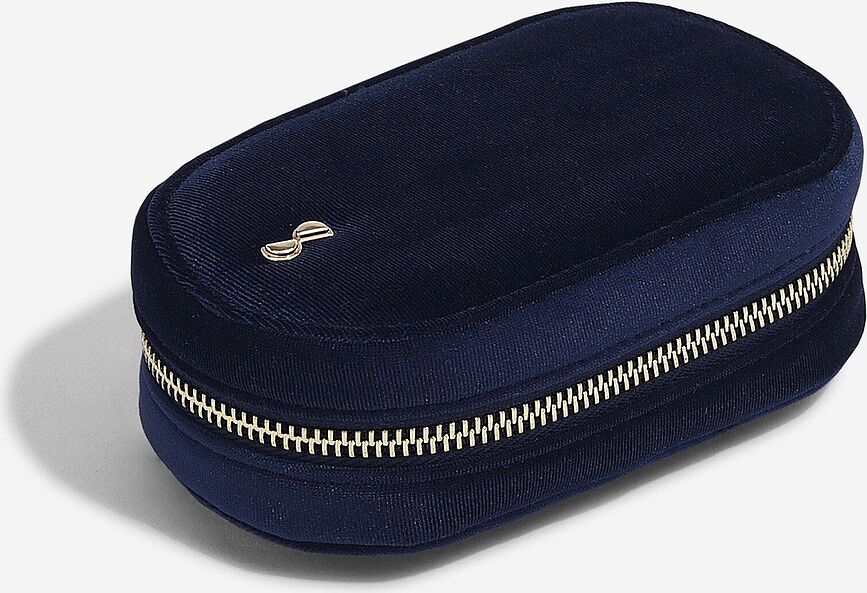 Stackers Compact Velvet Kozmetična torbica, mornarsko modra
